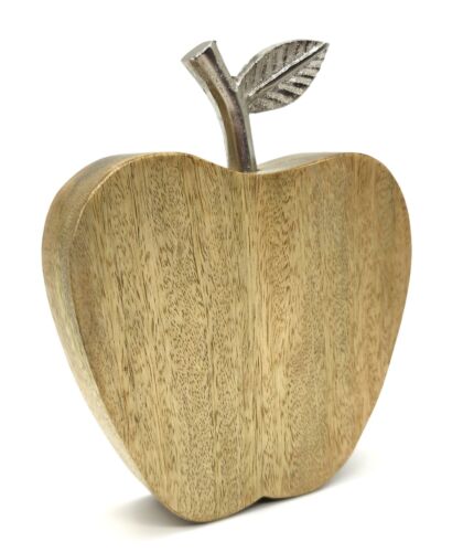 Deko Apfel Mango Holz natur braun 16 x 20cm Tischdeko Figur Aufsteller Obst - Bild 1 von 20