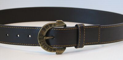 True Religion Men's 34 Brown Gains Harness Bronze Horseshoe Buckle
