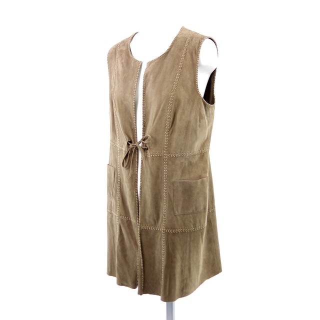 lederweste damen braun