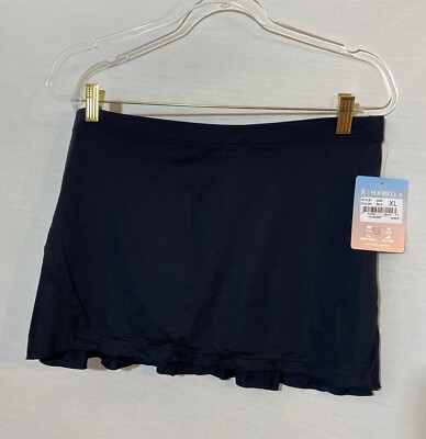 Bella-LITE by Sofibella Tennis Skirt 13'' Skort ~ Black ~ New With Tags ~ Size XL