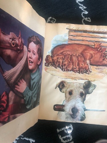 Vtg 1943 Leatherette INDIAN CHIEF ALBUM SCRAPBOOK Pictures WWII Animals Babies - Picture 11 of 14