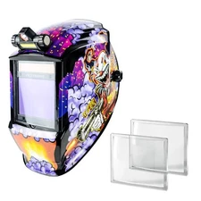 TRQWH True Color Solar Auto-darkening Welding Helmet & Magnifying Lens