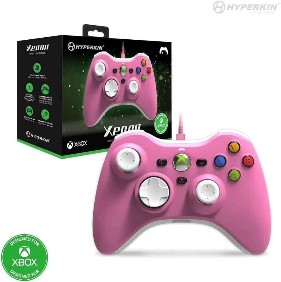 Xenon Wired Controller - Pink for Xbox Series X|S / XBOX1/ Windows 10/11 from JP - Image 2 of 4