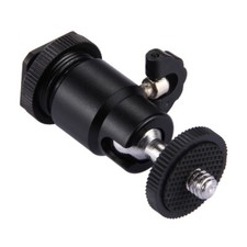360  Rotatable 1/4" Screw Tripod Mount Hot Shoe Adapter For LED Flash Light 8E4