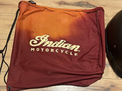 Indian Motorcycle BB-02 DOT Certified Black Adult Safety Helmet XL with Bag - Picture 10 of 12
