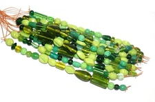 10 Strands lot Lamp work Glass Beads for Jewelry designing and craft works.