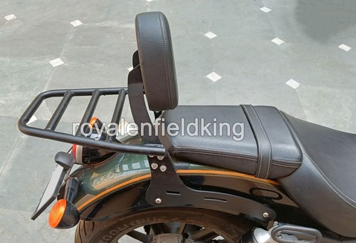 Fit For Royal Enfield Super Meteor 650 "Rear Luggage Rack With Backrest, Black" - Picture 15 of 15