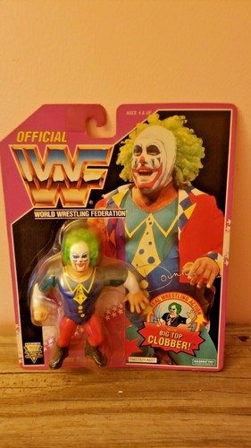 Vtg. DOINK THE CLOWN WWF Wrestling Hasbro Titan Ac...