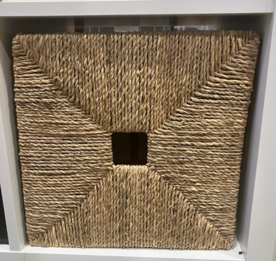 Lot of 3 - Ikea KNIPSA Basket Decorative Box Seagrass 12½ x 13 x