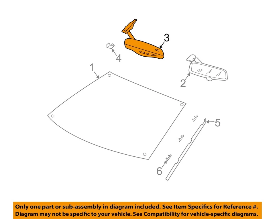 Espelho retrovisor interno central frontal usado serve: Cadillac Cts 2006 com telemática - Imagem 3 de 4