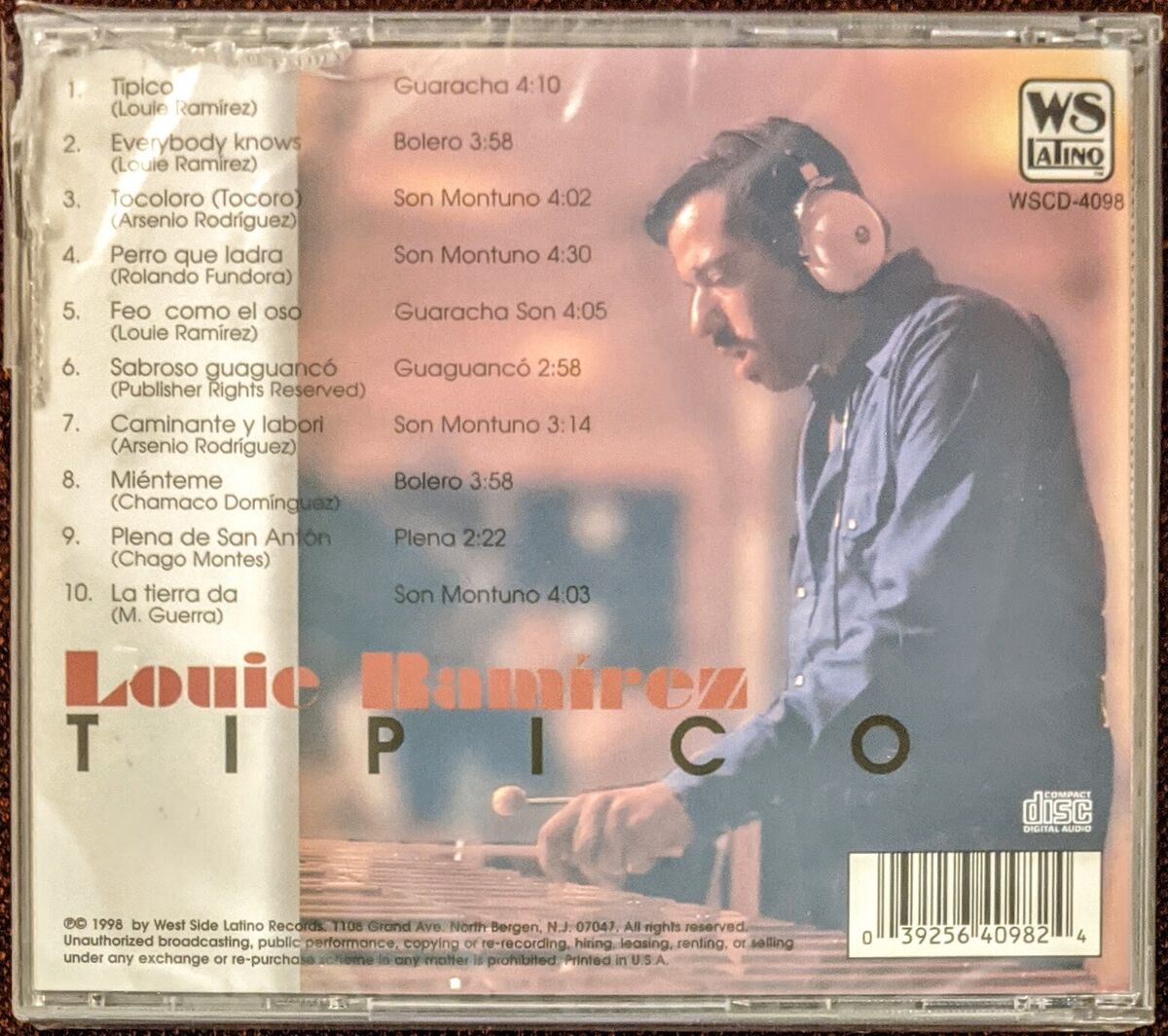 Louie Ramirez Tipico - Sealed Cd - Latin - WSCD-4098 | eBay Louie Ramirez Tipico - Sealed Cd - Latin - WSCD-4098 | eBay
