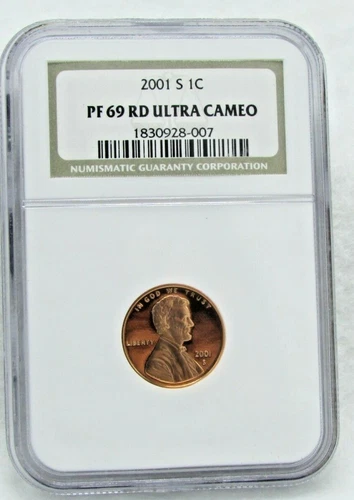 2001 S US 1 Cent NGC PF69 RD Ultra Cameo
