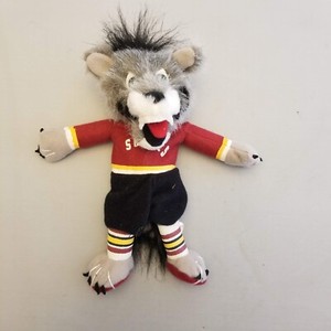 Chicago Wolves Hockey Skates Plush 8” Mascot Rare Wolf #94 Beanbag