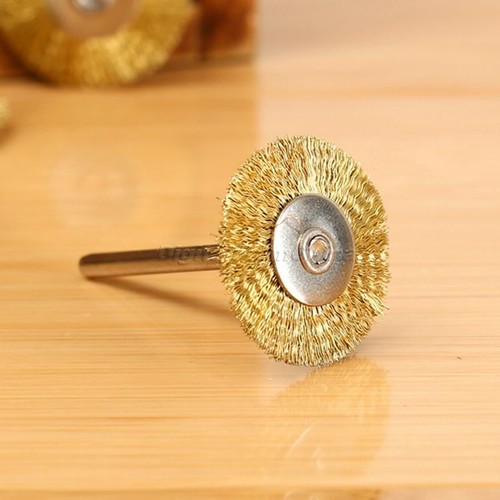 5PCS Brass Wire Wheel Brushes Rotary Drill Tool for Power Rust Weld Die