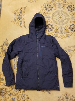 RAB Xenair Alpine Active Insulated Jacket Hoody Men's Medium M Navy Blue *READ*