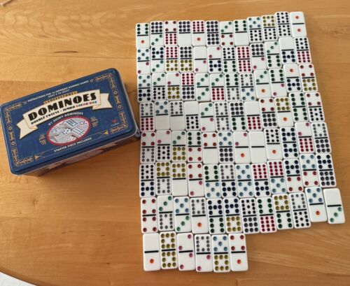 Cardinal Dominoes Double Twelve Color Dot Collectors Edition Tin 1998 READ AD