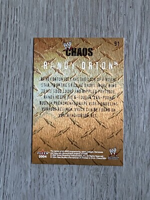 2004 WWE Fleer Chaos 'Pumping Iron' | Randy Orton | #91 | eBay