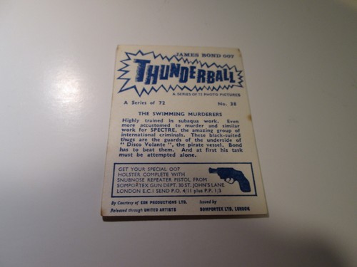 James Bond 007 Thunderball Somportex Trading Cards - You Pick! - Picture 46 of 81