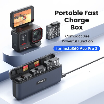 for Insta360 Ace Pro 2 Battery fast charging dock case Sports Camera charger