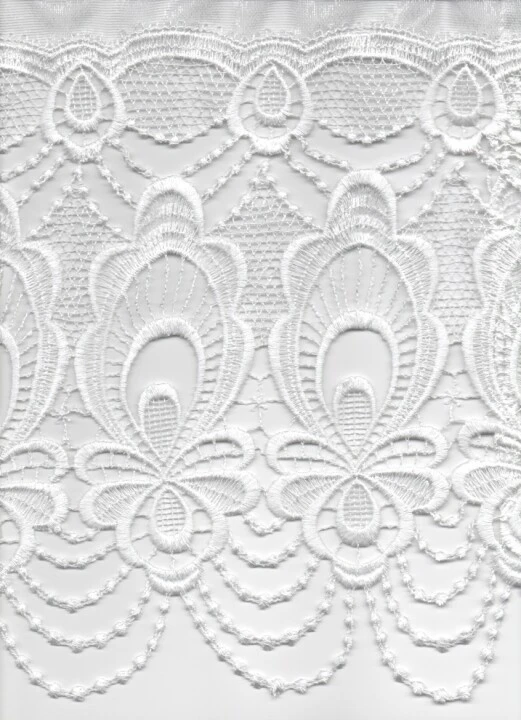 Wirth C-Bogenstore Elena mit Faltenband 1:3 Farbe weiß, Spitzenhöhe 29 cm - Bild 3 von 3