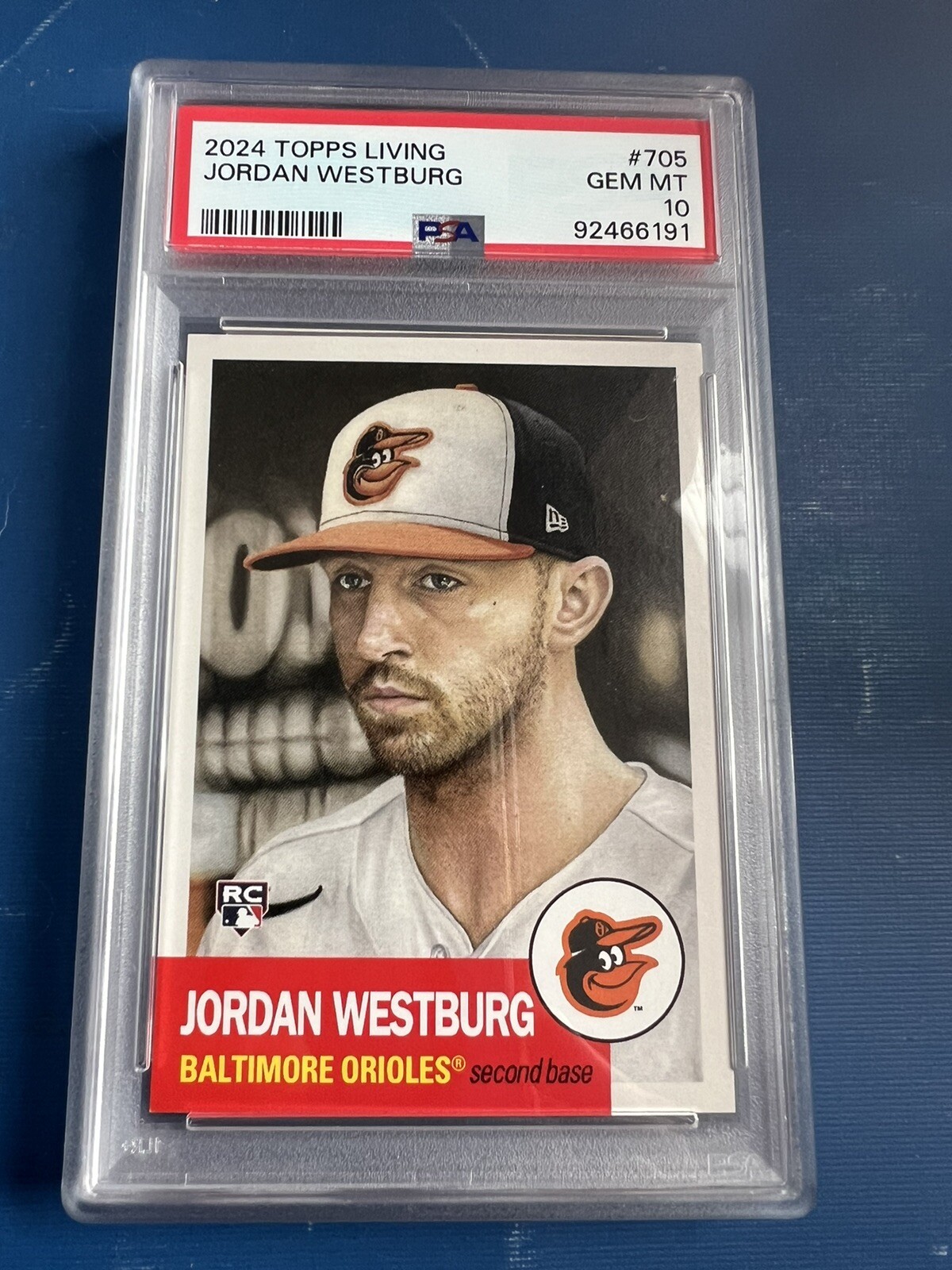 2024 Topps Living Set Online Exclusive Jordan Westburg #705 Rookie RC PSA 10