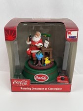 Coca-Cola Rotating Ornament /Centerpiece Vtg Santa Clause Toy Shop NEW Christmas