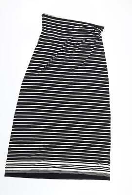 Max Studio Damen T-Shirt-Kleid schwarz Viskose-Mischung Größe L