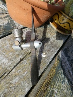 VINTAGE ELFIN 149 MODEL model aircraft engine with spinner and prop (home made?)