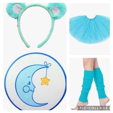 Care Bears Blue Bedtime Bear Costume Headband Ears Patch Tutu Skirt Leg Warmers