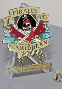 Disney Pirates of the Caribbean 50th Anniversary Pin CE LE 750 + Metal Pin Back