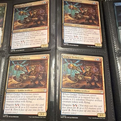 Magic: The Gathering Gadget Technician 4 Blue Red Creature Cards MKM English