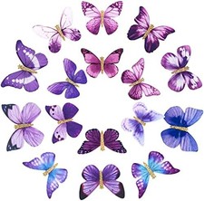 16 PCS Butterfly Hair Clips Small Realistic Colorful Handmade 90s Hair Clips Bar