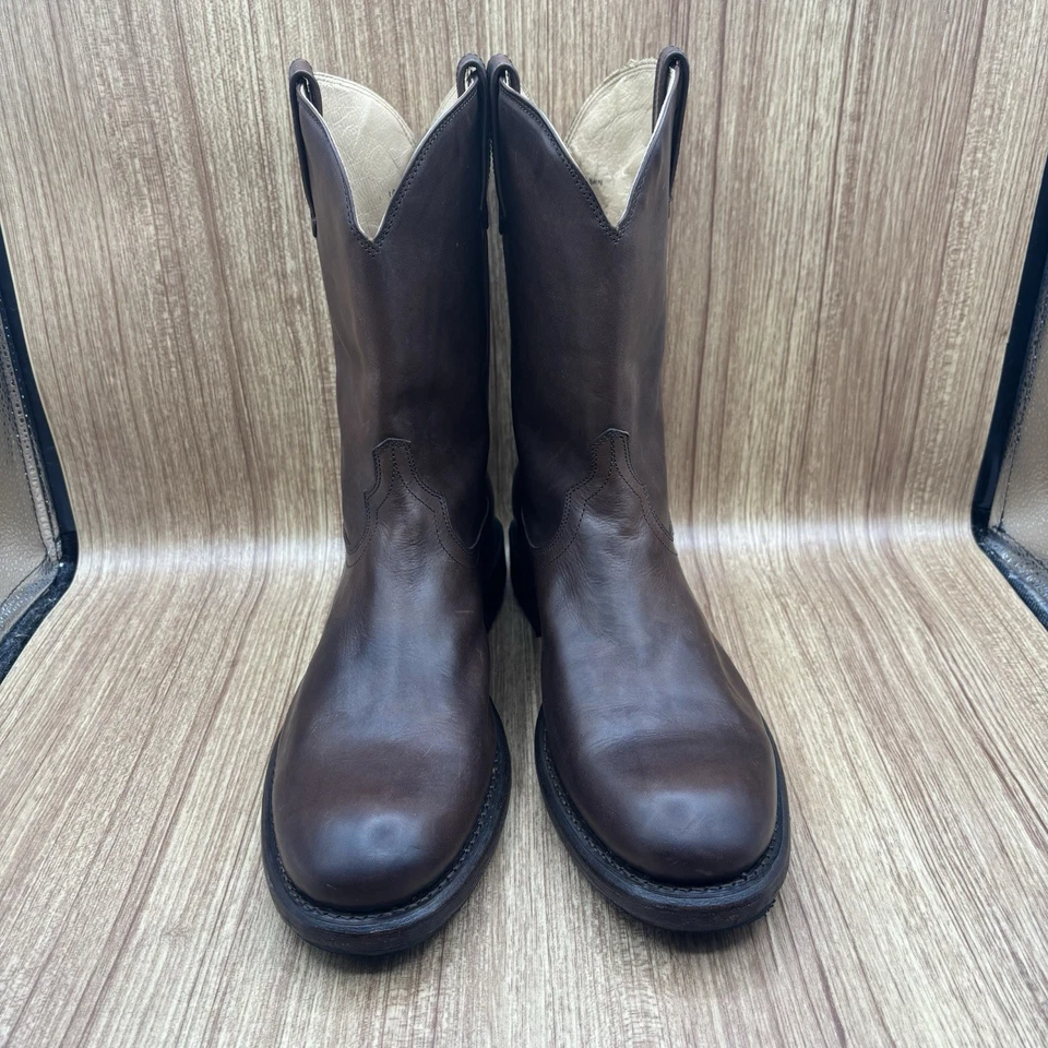 Botas Frye Duke Roper de cuero marrón para hombre talla 10 D Foto 2 de 4