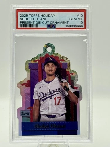 2025 Topps Holiday #PO-10 Shohei Ohtani Present Ornaments PSA 10 Pop 5!