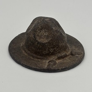 Vintage WW1 World War I Cast Iron Doughboy US Infantry Hat Paperweight