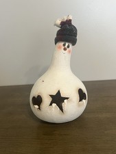 Handmade snowman gourd Painted