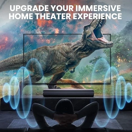 MZEIBO TV Soundbar 50W 17 Zoll kleine Soundbars ARC/Bluetooth 5.0 KY-MINI - SCHWARZ - Bild 4 von 4