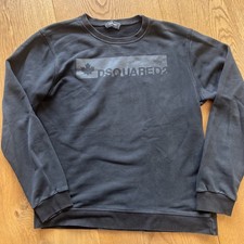 Dsquared2, Pullover,  Herren, XXL, schwarz, 100 % original, Rundhals, Baumwolle