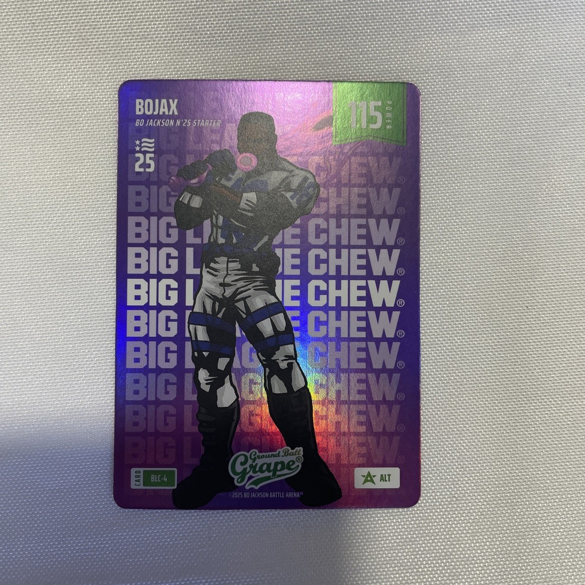 BoJax Bo Jackson Battle Arena Big League Chew Alt Purple Baseball NSCC SP #BLC-4