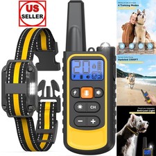 3300 FT Remote Dog Shock Training Collar Rechargeable Waterproof LCD Pet Trainer
