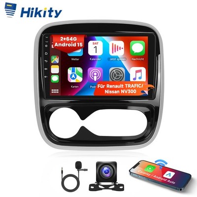 Android 15 Carplay Autoradio GPS Navi WiFi RDS FM Für Opel Vivaro B Fiat Talento
