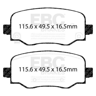 EBC DP42237R Yellowstuff Street And Track Disc Brake Pad Set For Jeep Compass