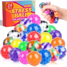 24 Pack Stress Balls, Squishy Ball, Squeeze Balls for Adults, Anti-Anxiety and F