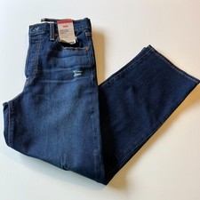 Levi's Premium Women Ribcage Straight Ankle Button Fly Jeans 24x27 Blue NWT