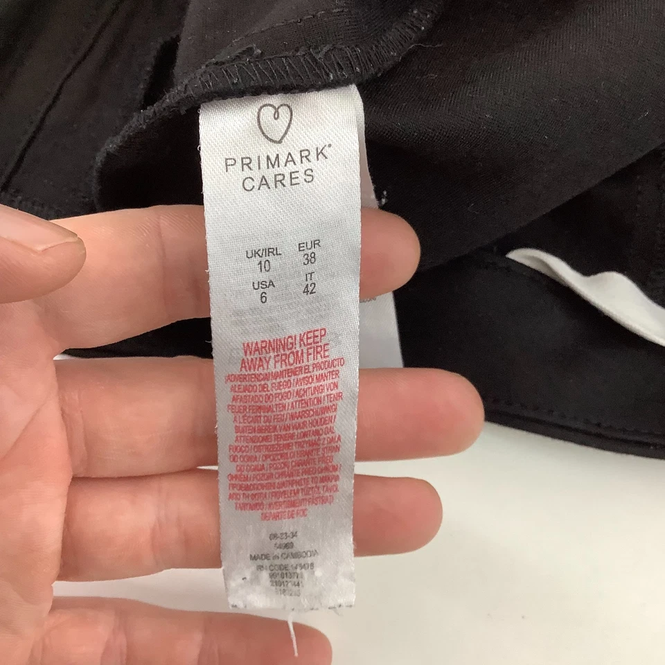 Black Skinny Ponte Style Trousers Zips Womens size 10 work office smart wear - Image 4 of 4