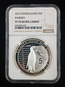 2014 New Zealand Kairuku $5 NGC PF70 Ultra Cameo 1 oz Silver Top Population