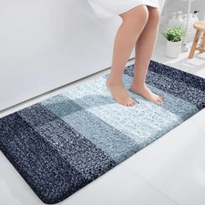 OLANLY Bathroom Runner Rugs Mat 44x24, Extra Soft 44" X 24", Airy Blue