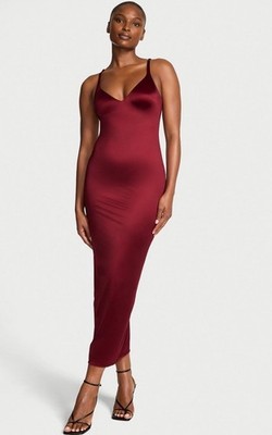 Victoria's Secret SoSleek Maxi Slip Dress, Red, XS - Women's Dresses