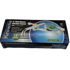Krowne 8" Wall Mount Kitchen Faucet Model 12-812L NEW- Open Box