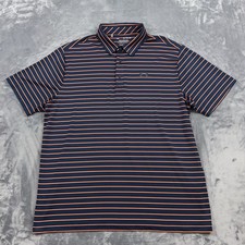 Under Armour Shirt Men's Sz XL The The Playoff Polo Blue Orange Striped Golf